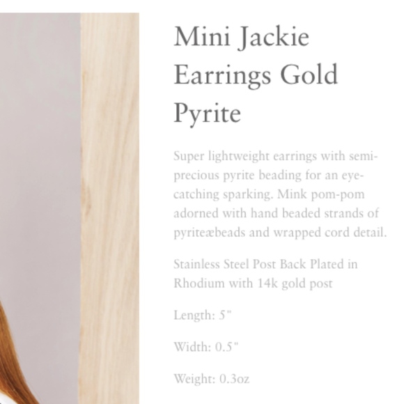 Mignonne Gavigan "Jackie" Mink Statement Earrings - Picture 4 of 4